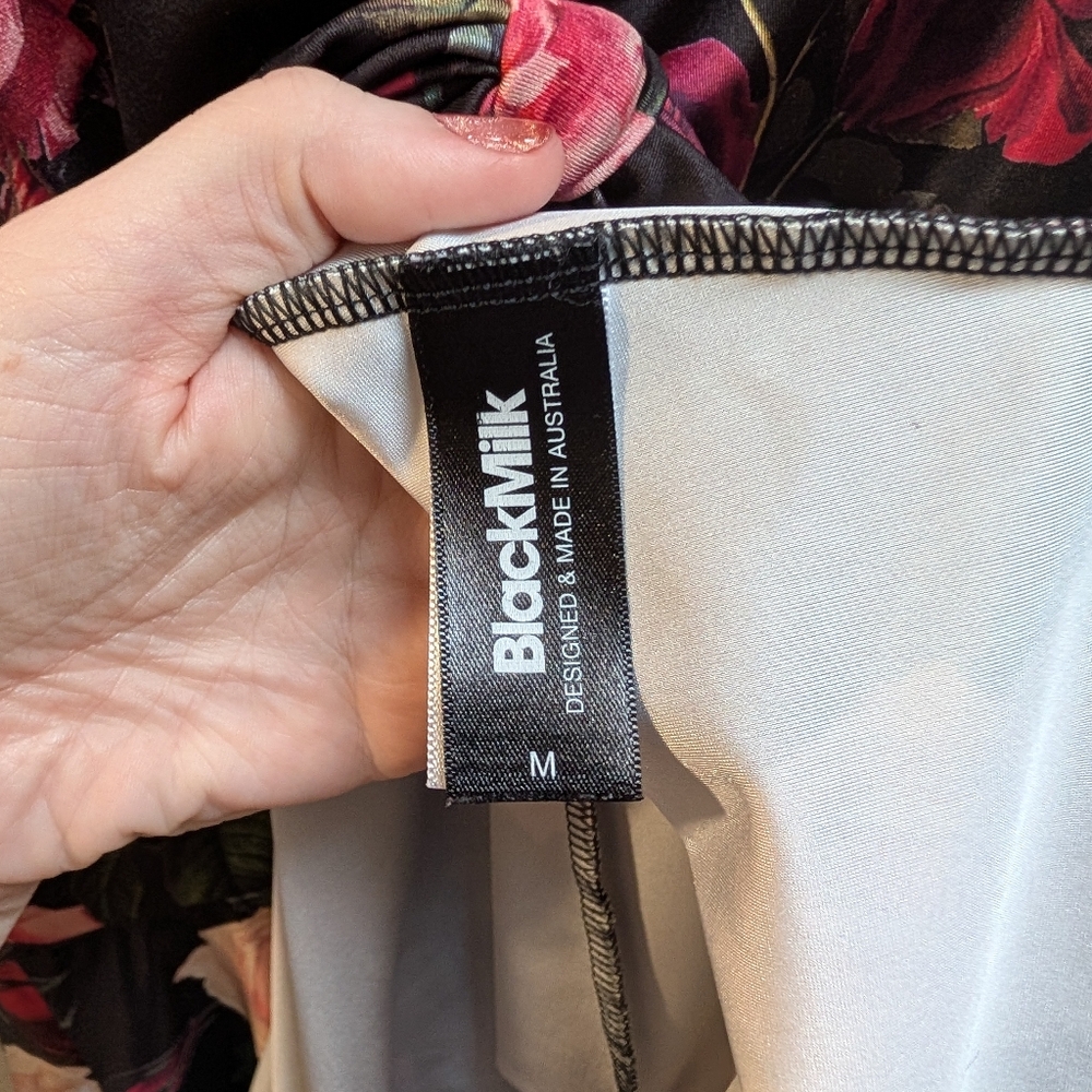 Blackmilk Dark Roses Rio Midi Dress - Picture 3 of 3